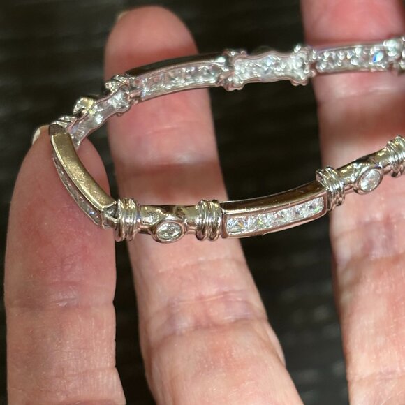 Designer Inspired Cubic Zirconia Bracelet - Picture 7 of 11